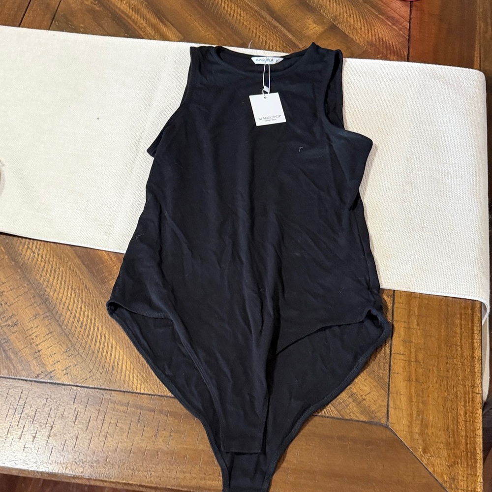 Black Sleeveless Bodysuit